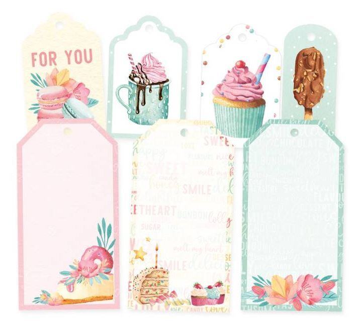 Dekorativní visačky P13 - Sugar & Spice - sada 7 ks