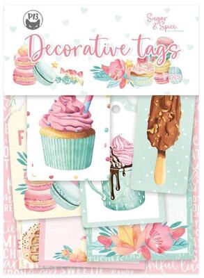 Dekorativní visačky P13 - Sugar & Spice - sada 7 ks