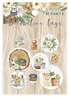 Dekorativní visačky P13 - There is no planet B - sada 9 ks