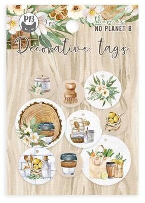 Dekorativní visačky P13 - There is no planet B - sada 9 ks