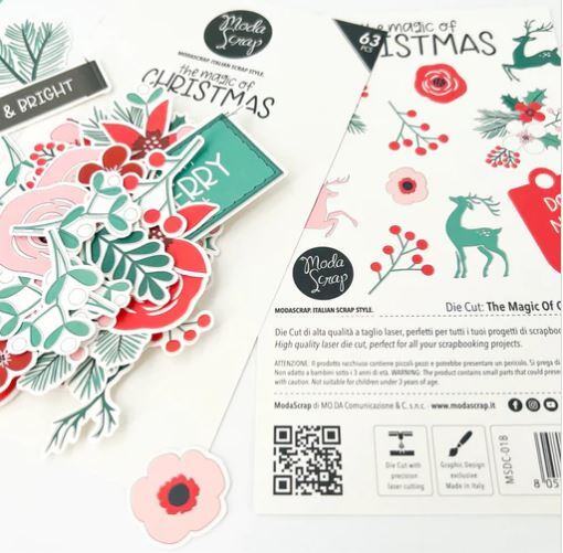 Papírové výseky MODA SCRAP - The magic of Christmas - sada 63 ks