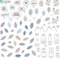 Papírové výseky MODA SCRAP - Winter Time - sada 74 ks