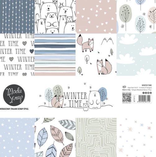 Sada papírů MODA SCRAP 12x12" - Winter time