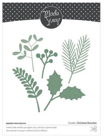 Vyřezávací šablony MODA SCRAP - Vánoční zeleň - sada 5 ks