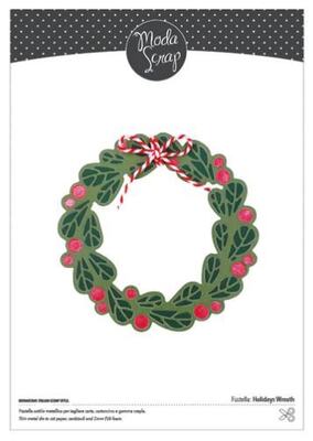 Vyřezávací šablony MODA SCRAP - Vánoční věnec - sada 4 ks