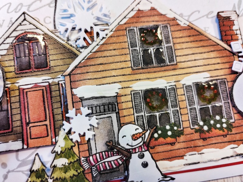 Přání ruční výroba - Zimní chata - 1 ks