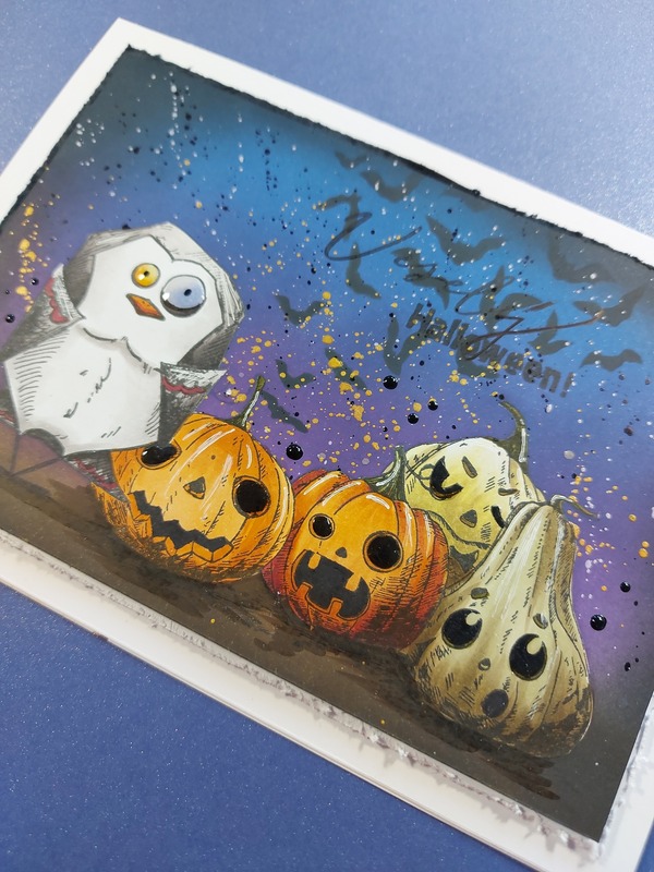 Přání ruční výroba - Halloween 1