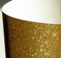 Třpytivý papír A4 210g - zlatý