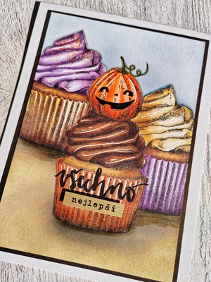 Přání ruční výroba - Halloween 3 - 1 ks