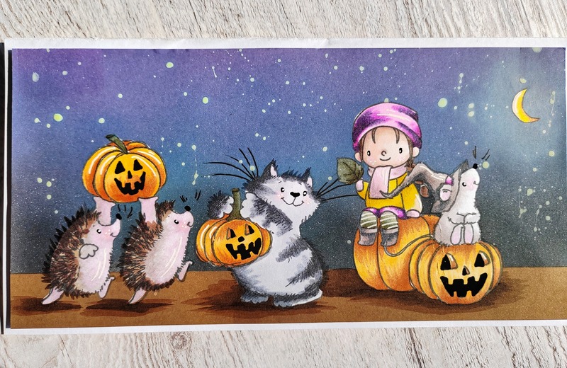 Přání ruční výroba - Halloween 4 - 1 ks