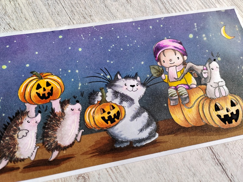 Přání ruční výroba - Halloween 4 - 1 ks