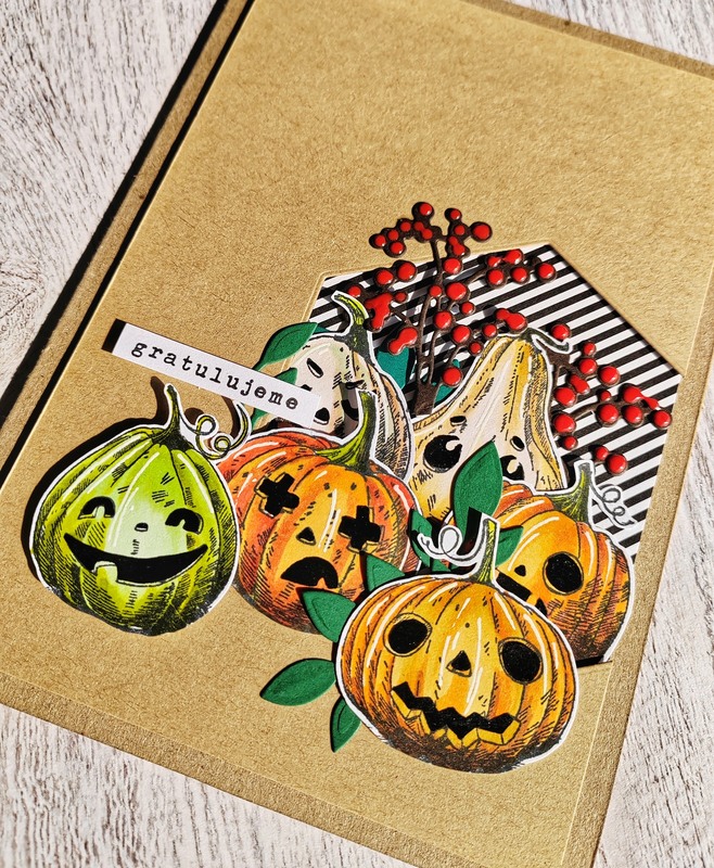 Přání ruční výroba - Halloween 6 - 1 ks