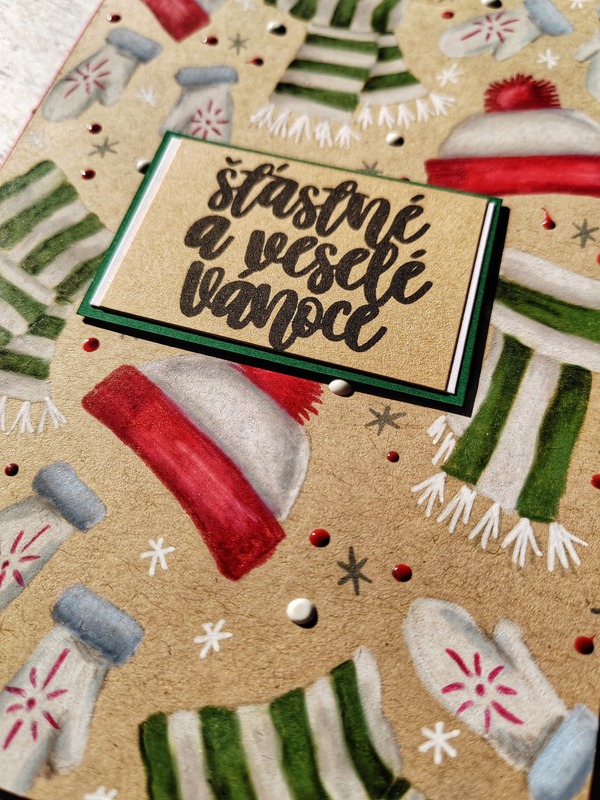 Přání ruční výroba - Šťastné a veselé Vánoce