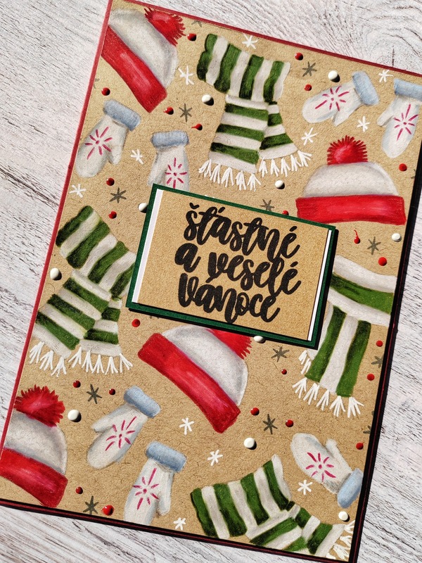 Přání ruční výroba - Šťastné a veselé Vánoce