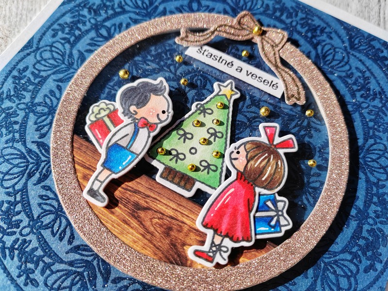 Přání ruční výroba - Vánoční ozdoba děti - 1 ks