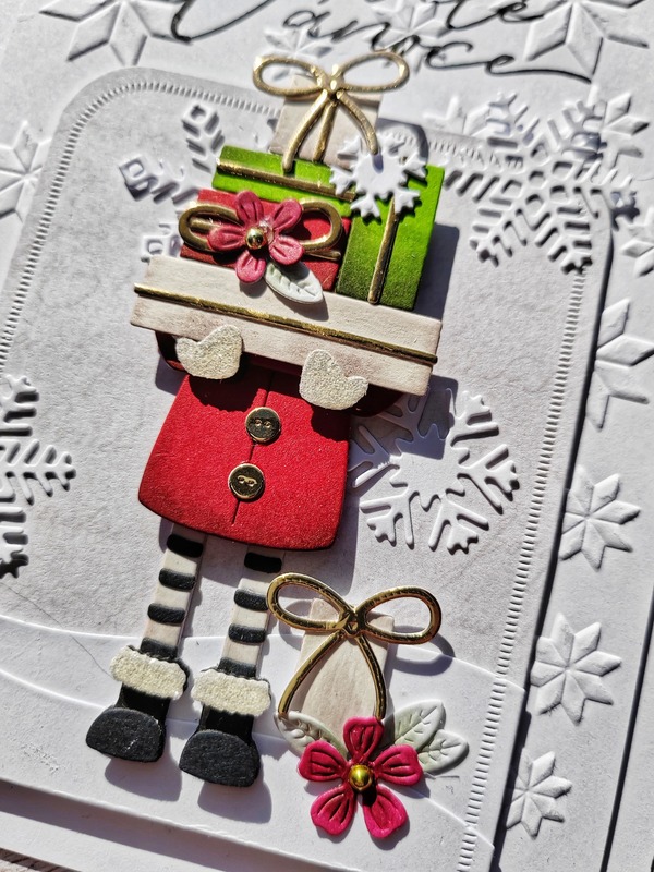 Přání ruční výroba - Ježíšek s dárky