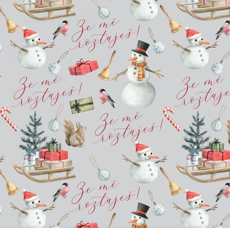 Vánoční balicí papír 70 x 100 cm - Ze mě roztaješ