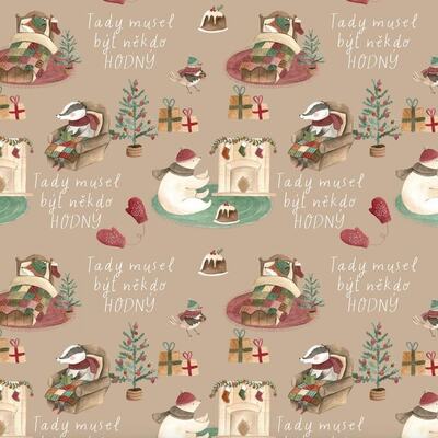 Vánoční balicí papír 70 x 100 cm - Tady musel být někdo hodný - 1 arch