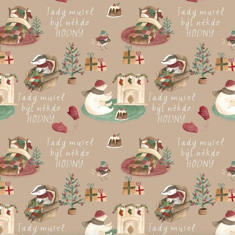 Vánoční balicí papír 70 x 100 cm - Tady musel být někdo hodný - 1 arch