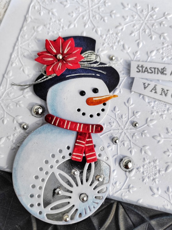 Přání ruční výroba - Sněhulák