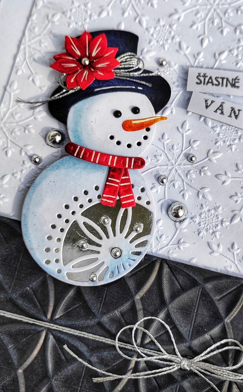 Přání ruční výroba - Sněhulák