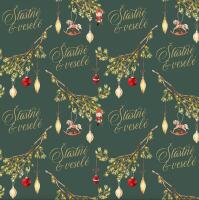 Vánoční balicí papír 70 x 100 cm - Vánoční ozdoby - 1 arch