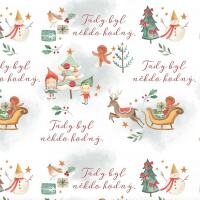 Vánoční balicí papír 70 x 100 cm - Vánoční skřítci - 1 arch