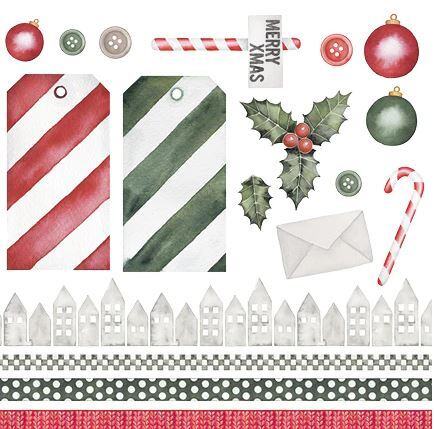 Sada papírů MODA SCRAP 6x6" - Christmas Italian Style - sada 12 listů
