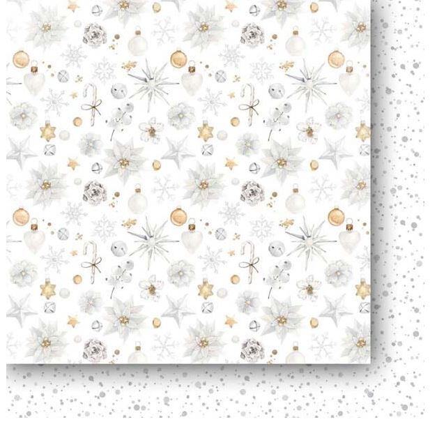 Sada oboustranně potištěných papírů PAPER HEAVEN 6x6" - White as Snow - sada 24 listů