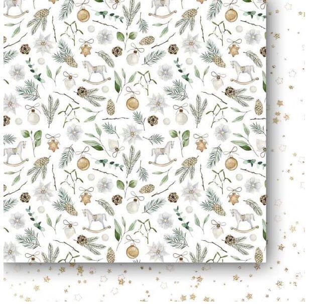 Sada oboustranně potištěných papírů PAPER HEAVEN 6x6" - White as Snow - sada 24 listů