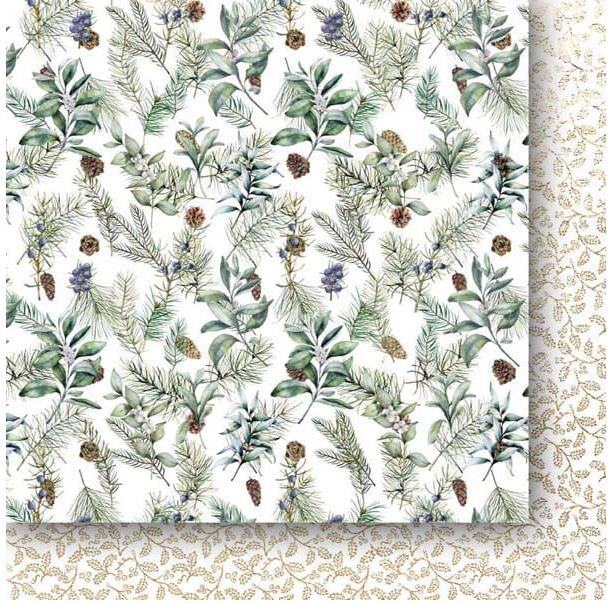 Sada oboustranně potištěných papírů PAPER HEAVEN 6x6" - White as Snow - sada 24 listů