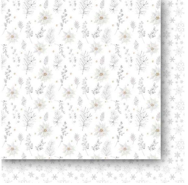 Sada oboustranně potištěných papírů PAPER HEAVEN 6x6" - White as Snow - sada 24 listů