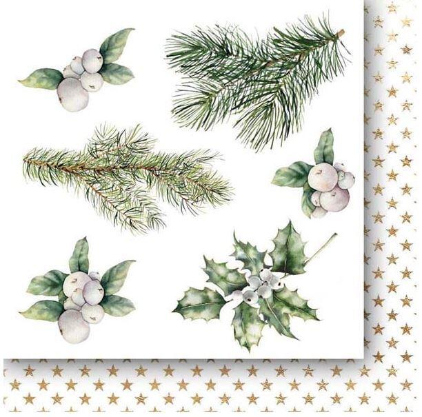 Sada oboustranně potištěných papírů PAPER HEAVEN 6x6" - White as Snow_Flowers - sada 24 listů