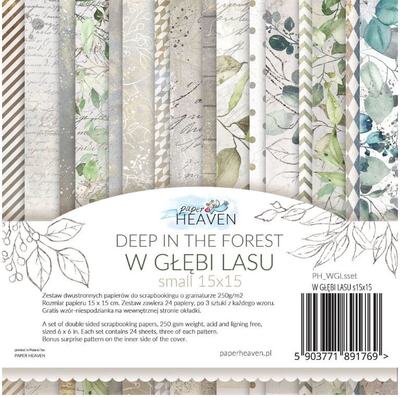 Sada oboustranně potištěných papírů PAPER HEAVEN 6x6" - Deep in the Forest - sada 24 listů