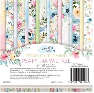 Sada oboustranně potištěných papírů PAPER HEAVEN 6x6" - Petals on the Wind - sada 24 listů