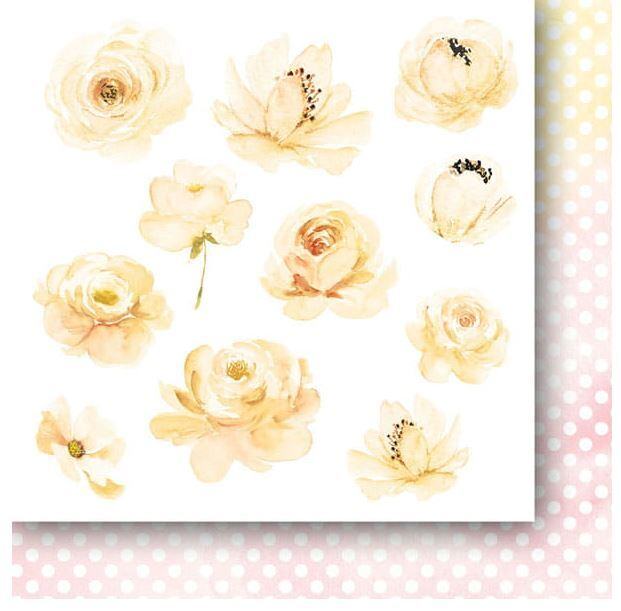 Sada oboustranně potištěných papírů PAPER HEAVEN 6x6" - Petals on the Wind_Flowers - sada 24 listů