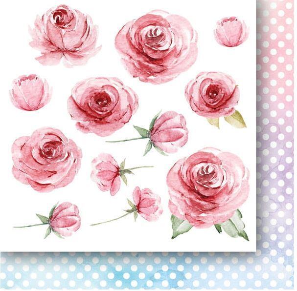 Sada oboustranně potištěných papírů PAPER HEAVEN 6x6" - Petals on the Wind_Flowers - sada 24 listů