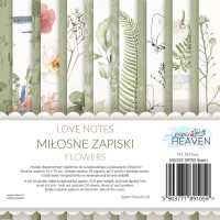 Sada oboustranně potištěných papírů PAPER HEAVEN 6x6" - Love Notes_Flowers - sada 24 listů