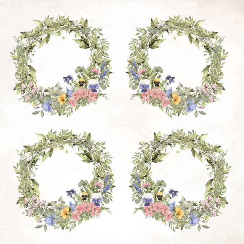 Sada oboustranně potištěných papírů PAPER HEAVEN 6x6" - Love Notes_Flowers - sada 24 listů