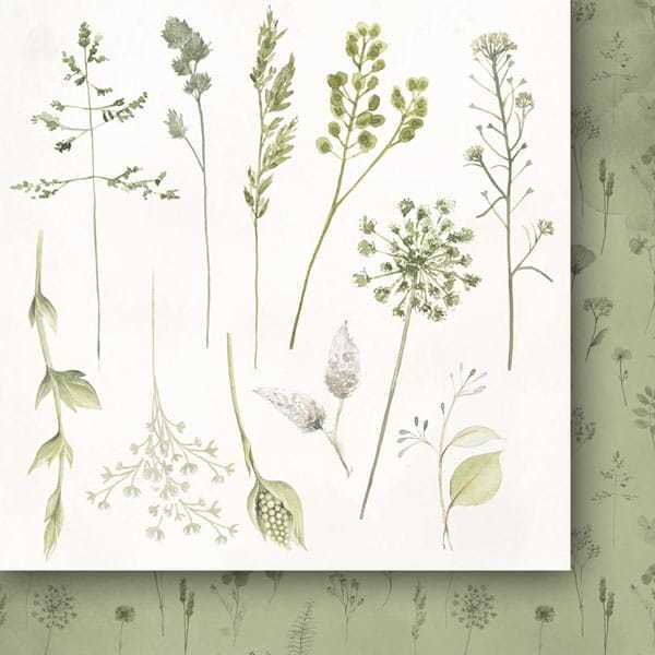 Sada oboustranně potištěných papírů PAPER HEAVEN 6x6" - Love Notes_Flowers - sada 24 listů