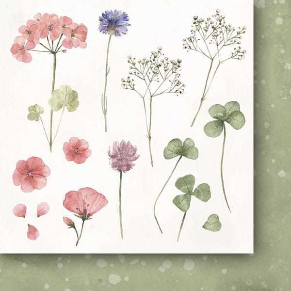 Sada oboustranně potištěných papírů PAPER HEAVEN 6x6" - Love Notes_Flowers - sada 24 listů