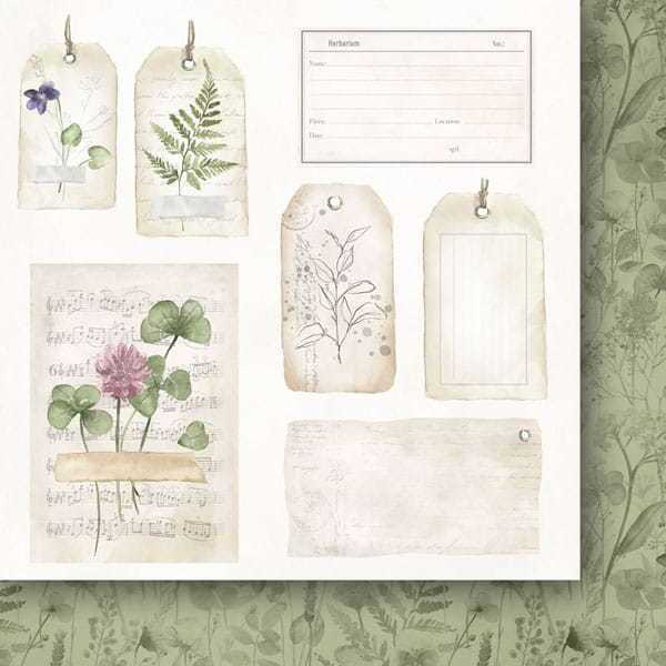 Sada oboustranně potištěných papírů PAPER HEAVEN 6x6" - Love Notes_Flowers - sada 24 listů