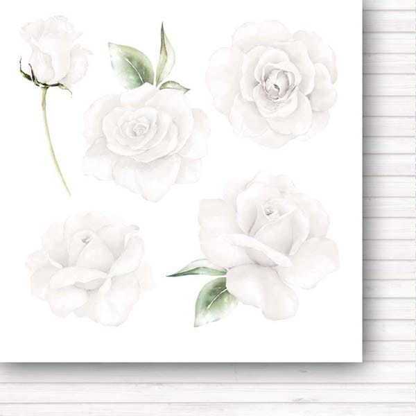 Sada oboustranně potištěných papírů PAPER HEAVEN 6x6" - A Walk in the Clouds_Flowers - sada 24 listů