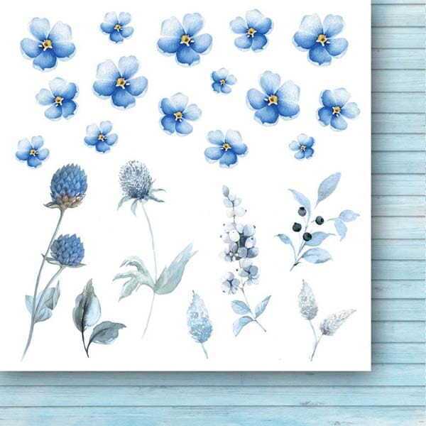 Sada oboustranně potištěných papírů PAPER HEAVEN 6x6" - A Walk in the Clouds_Flowers - sada 24 listů