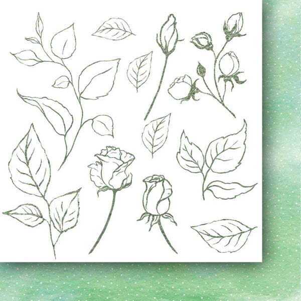 Sada oboustranně potištěných papírů PAPER HEAVEN 6x6" - A Walk in the Clouds_Flowers - sada 24 listů