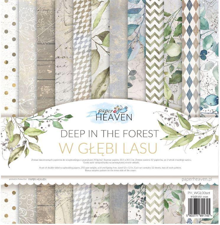 Sada oboustranně potištěných papírů PAPER HEAVEN 12x12" - Deep in the Forest