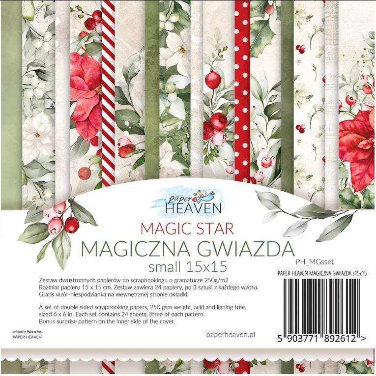 Sada oboustranně potištěných papírů PAPER HEAVEN 6x6" - Magic Star