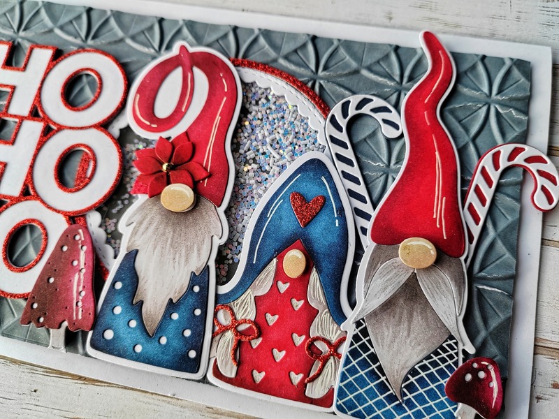 Přání ruční výroba - Vánoční skřítci HoHoHo