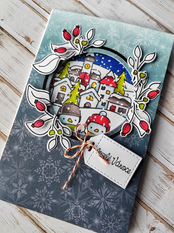 Přání ruční výroba - Vánoční ptáčci