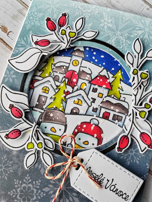 Přání ruční výroba - Vánoční ptáčci